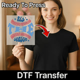 'Tis the Season Baseball Design DTF Transfer - InkMerge Heat Press Design