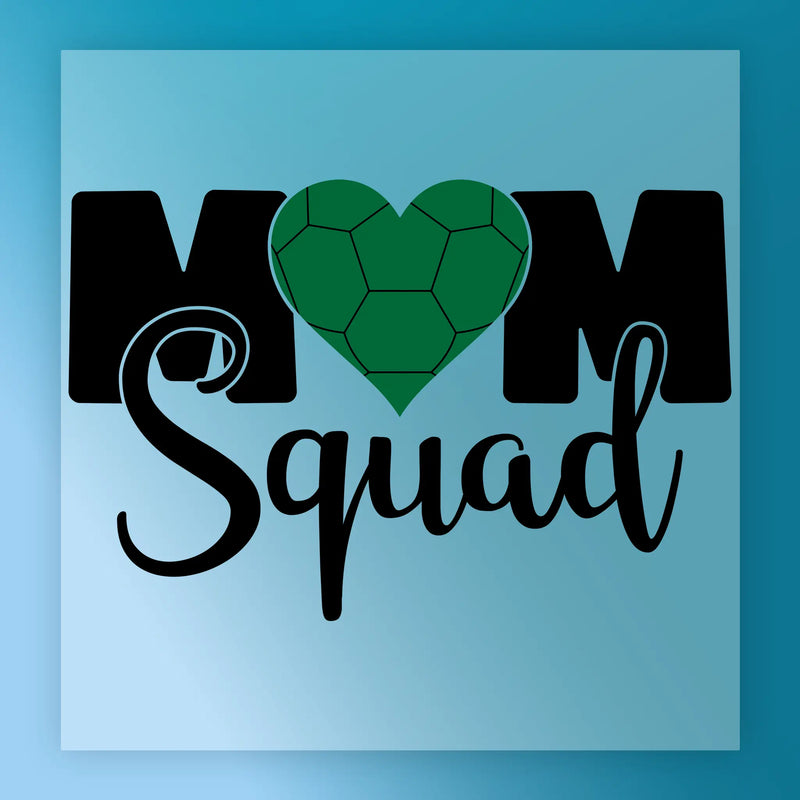 MOM Squad Soccer Heart Design - Ready to Press - InkMerge DTF Transfer