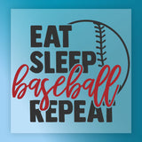 Eat Sleep Baseball Repeat DTF Transfer - InkMerge Heat Press Design