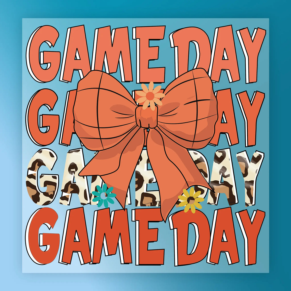 Festive Game Day Leopard Shirt Design
