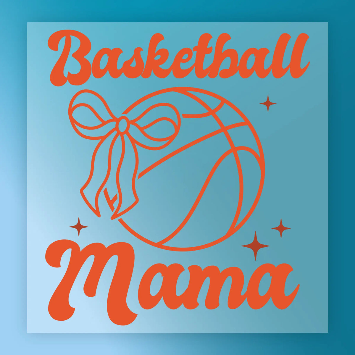 Basketball Mama Stars and Bow Design