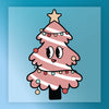 Kawaii Pink Christmas Tree - Ready to Press - InkMerge DTF Transfer