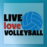 Live Love Volleyball Design DTF Transfer - InkMerge Heat Press Design