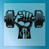 Muscular Hand with Dumbbell Design - Ready to Press - InkMerge DTF Transfer