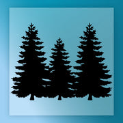 Evergreen Tree Silhouette Design DTF Transfer - InkMerge Heat Press Design