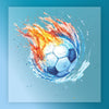Fiery Soccer Ball Watercolor Design - Heat Press Ready - InkMerge DTF Transfer