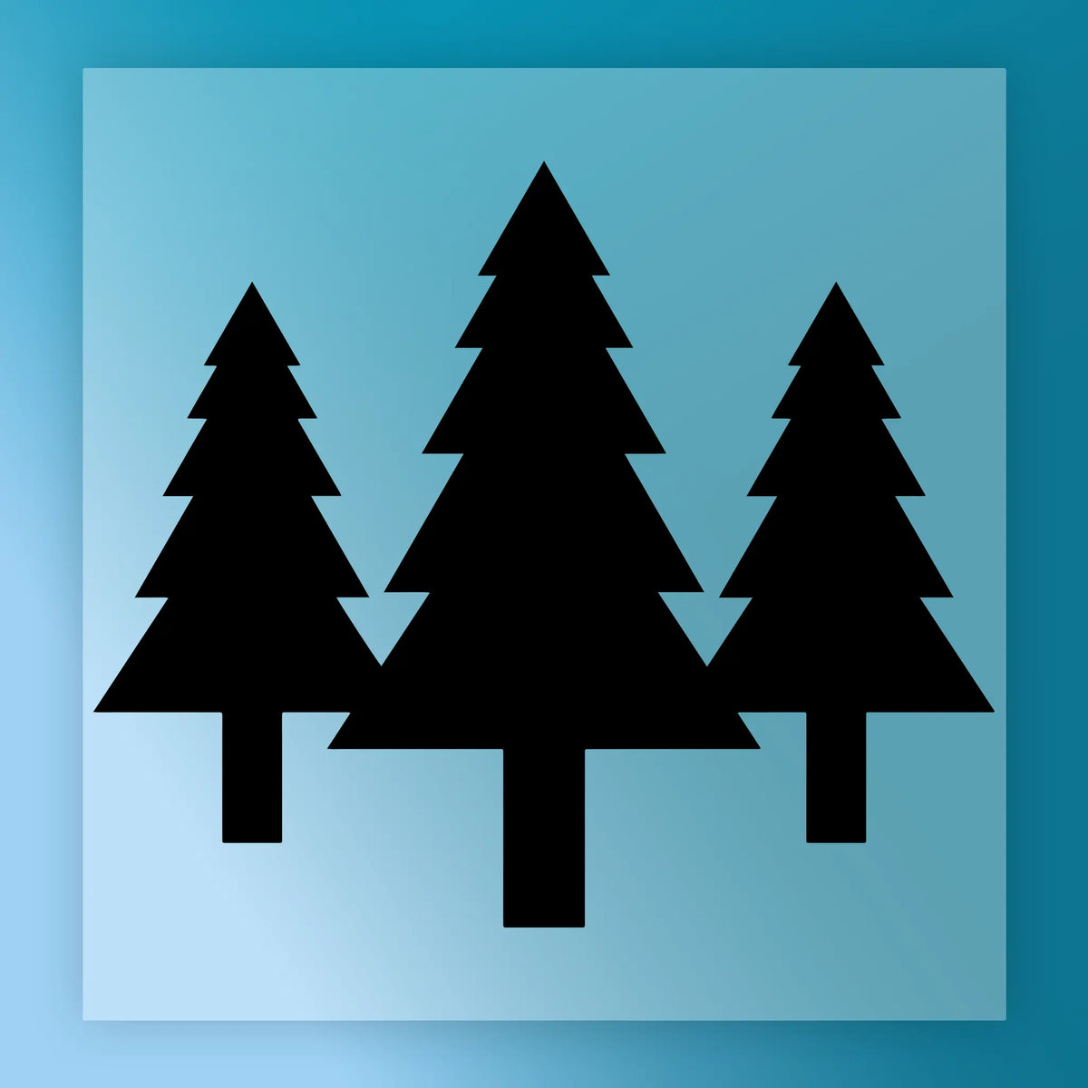 Pine Tree Silhouette Design