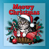 Meowy Christmas Cat Design - Ready to Press - InkMerge DTF Transfer