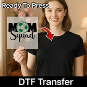 MOM Squad Soccer Ball Design DTF Transfer - InkMerge Heat Press Design
