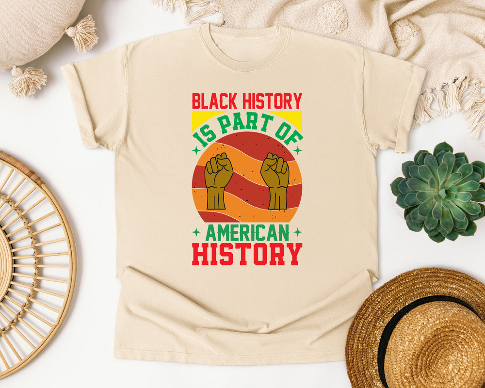 Black History American Pride graphic tee in Ivory Comfort Colors 1717