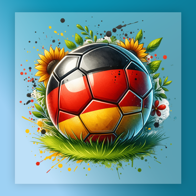 German Soccer Pride Watercolor - Ready to Press - InkMerge DTF Transfer