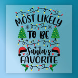 Most Likely To Be Santa's Favorite DTF Transfer - InkMerge Heat Press Design