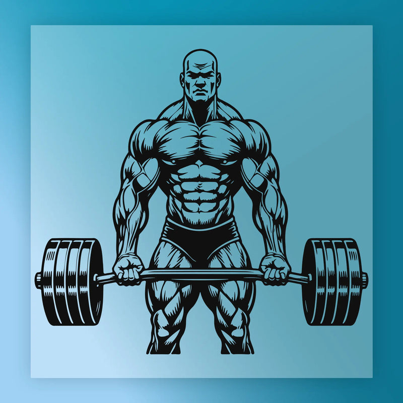 Muscle Power Barbell Strength Design - Ready to Press - InkMerge DTF Transfer