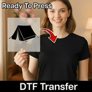 Camping Tent Silhouette DTF Transfer - InkMerge Heat Press Design