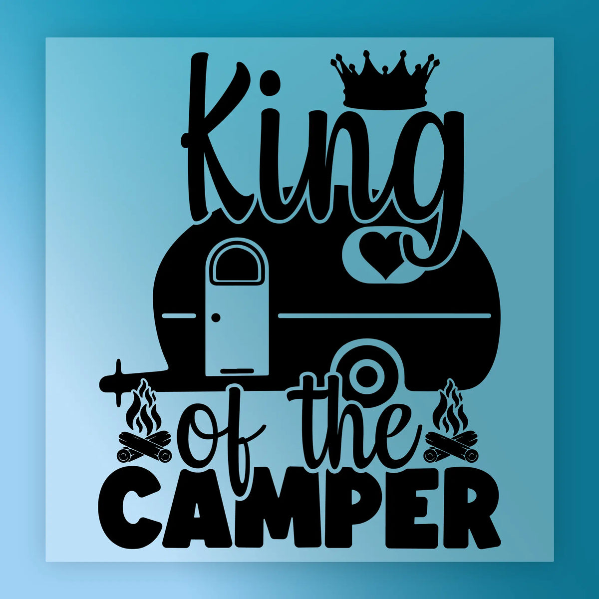 King of the Camper DTF Transfer - InkMerge Heat Press Design