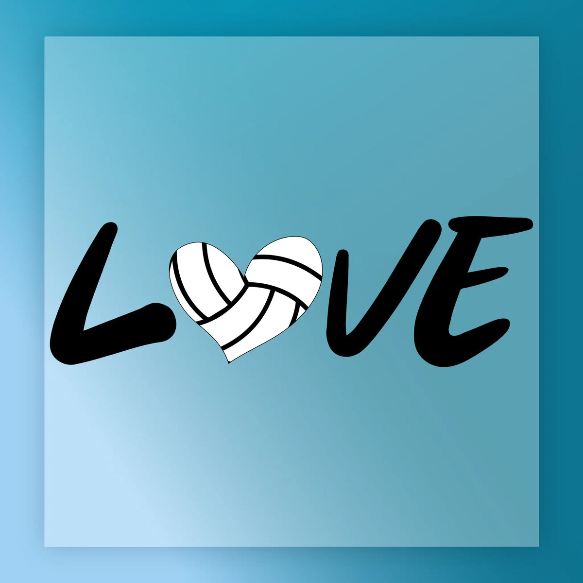 Love Volleyball Heart Design - Heat Press Ready