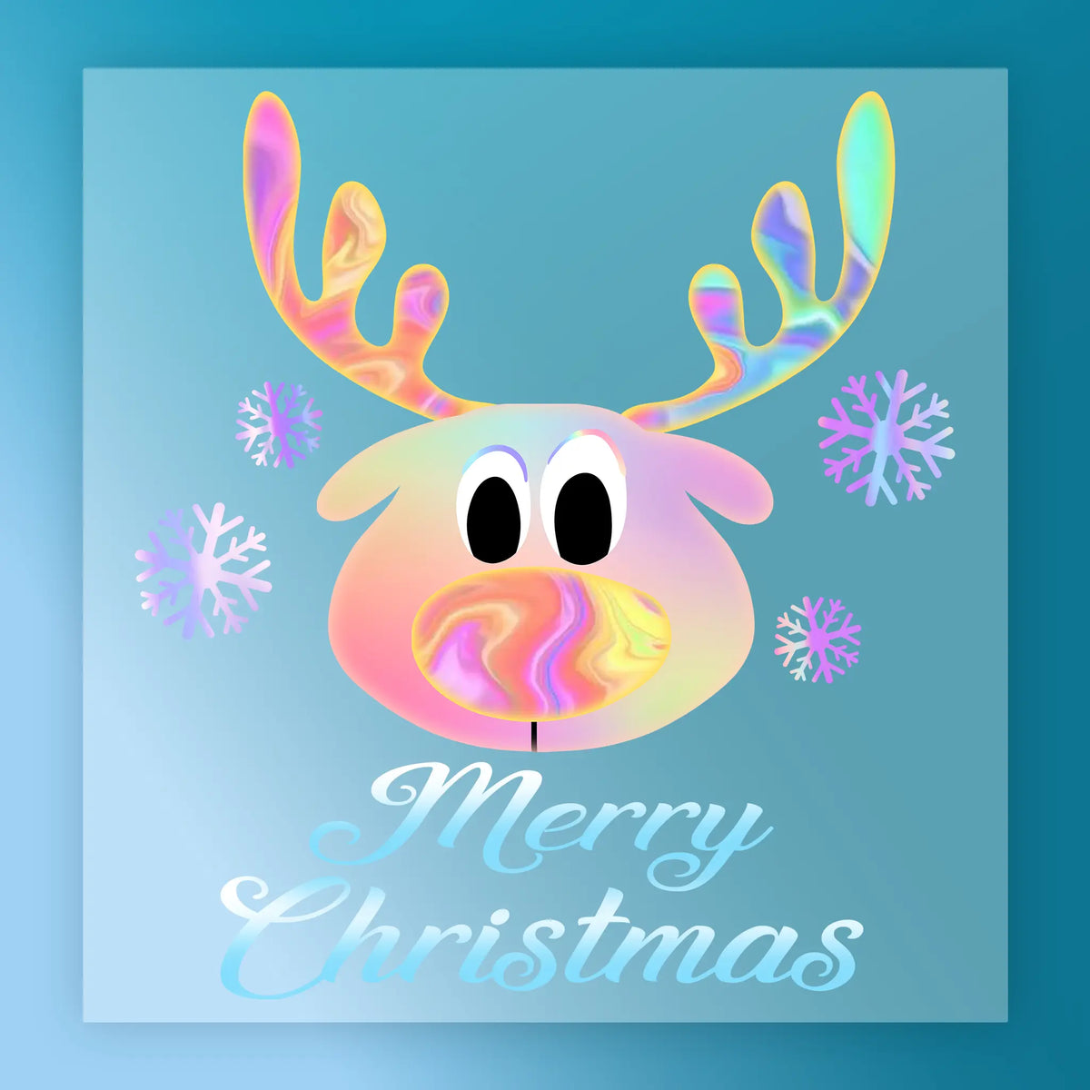 Whimsical Reindeer Iridescent Design