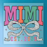 MIMI EST 2025 Polka Dot Bow DTF Transfer - InkMerge Heat Press Design