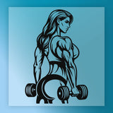 Empowered Strong Woman Gym Design DTF Transfer - InkMerge Heat Press Design