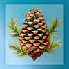Pine Cone Watercolor Design - Ready to Press - InkMerge DTF Transfer