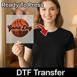 Game Day Basketball Grunge Design DTF Transfer - InkMerge Heat Press Design