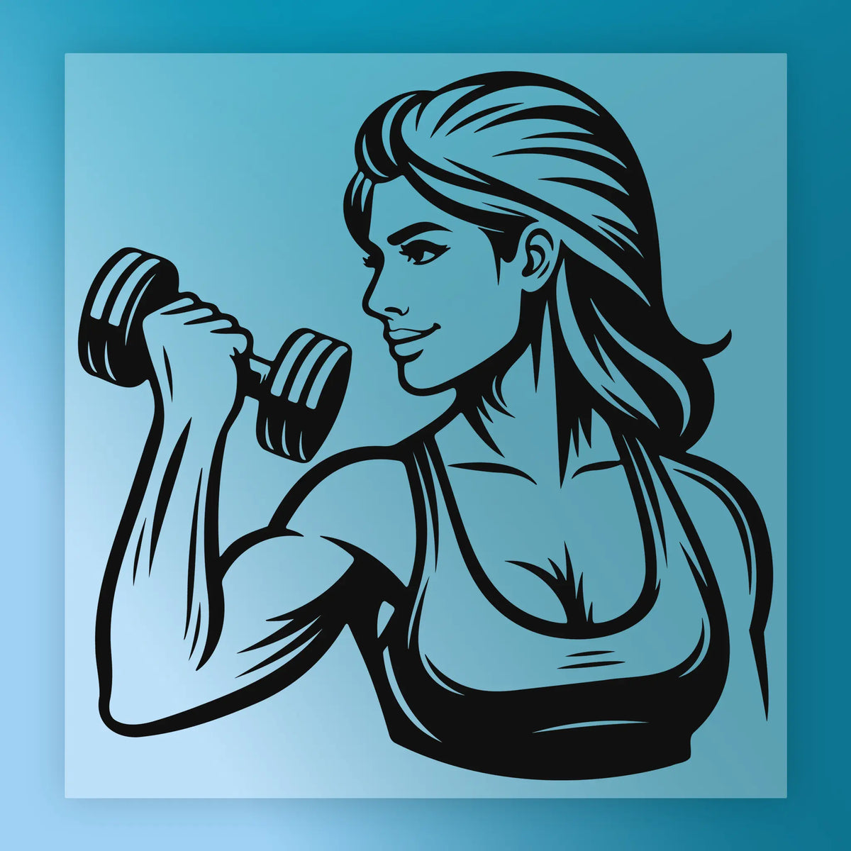 Empowered Strong Woman Lifting