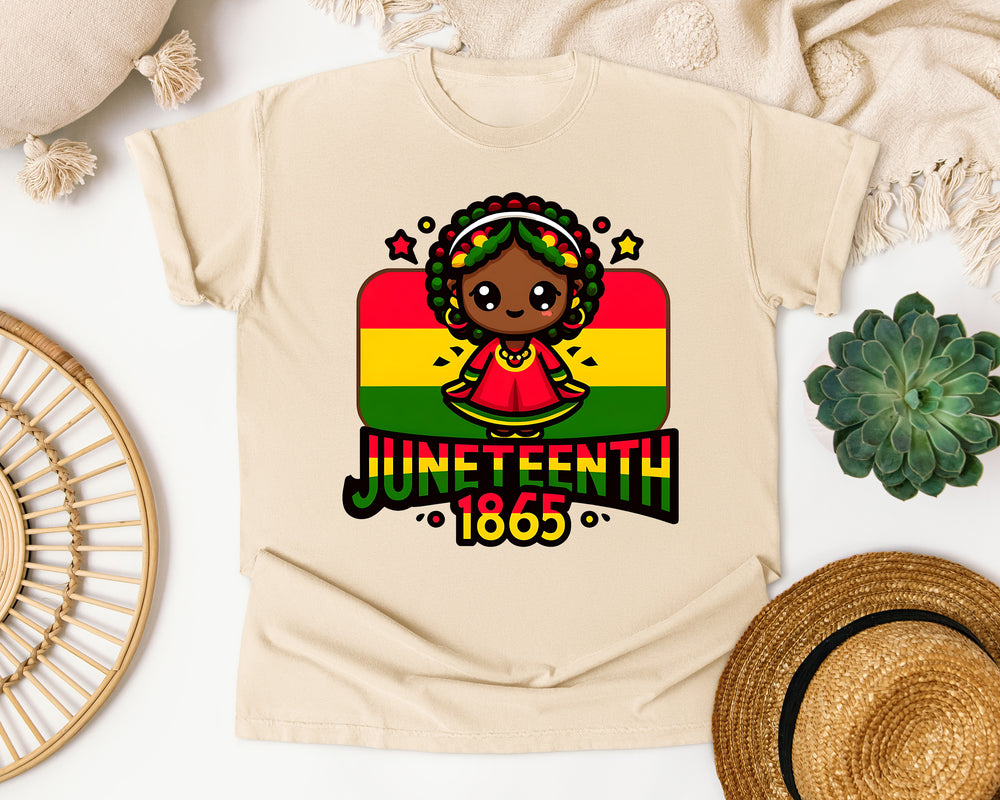 Juneteenth 1865 Girl graphic tee in Ivory Comfort Colors 1717