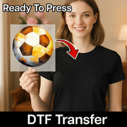 A woman holding a soccer ball up to her chest, with a red arrow pointing to it, and the text "Ready To Press" above the image.