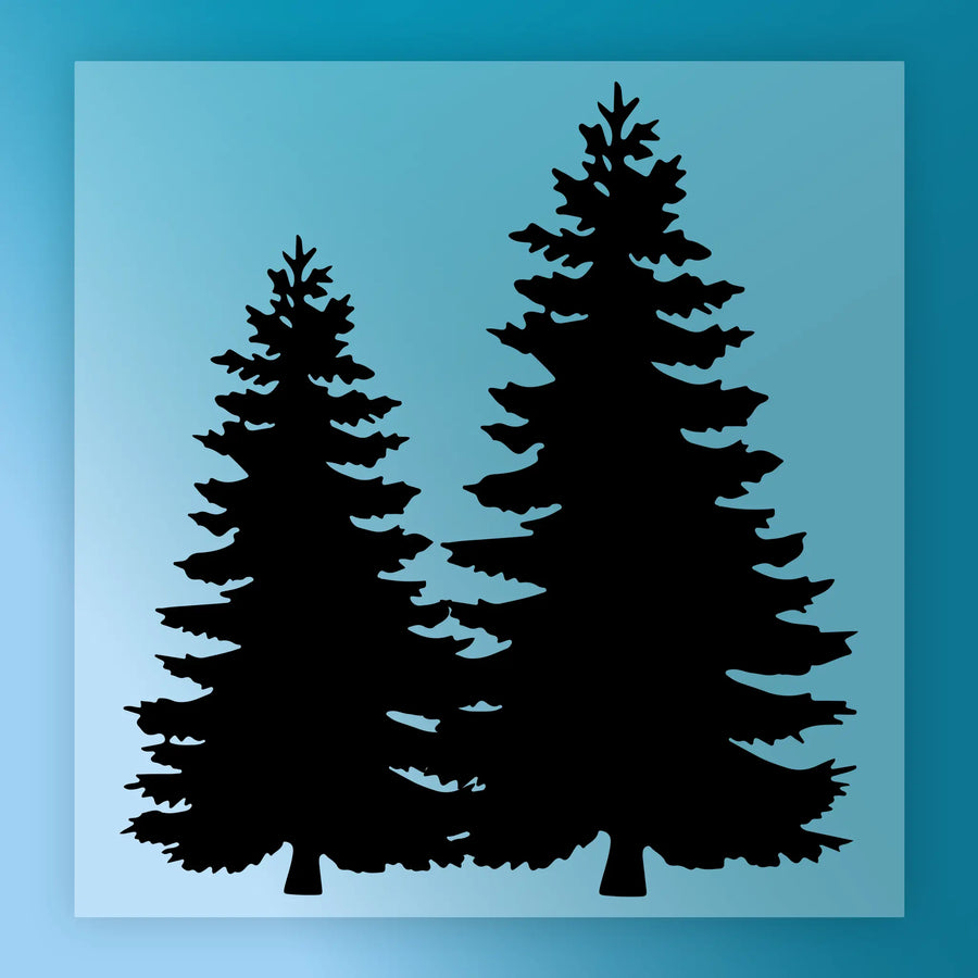 Evergreen Tree Silhouettes Design DTF Transfer - InkMerge Heat Press Design