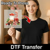 Festive Holiday Candles and Holly - Ready to Press - InkMerge DTF Transfer