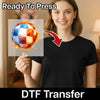 Watercolor Soccer Ball Art - Ready to Press - InkMerge DTF Transfer
