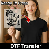 Empowered Strong Woman Design DTF Transfer - InkMerge Heat Press Design