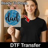 Dad Volleyball Pride Hand-Lettered Design DTF Transfer - InkMerge Heat Press Design