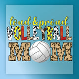Loud & Proud Volleyball Mom DTF Transfer - InkMerge Heat Press Design