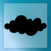 Abstract Black Cloud Design DTF Transfer - InkMerge Heat Press Design
