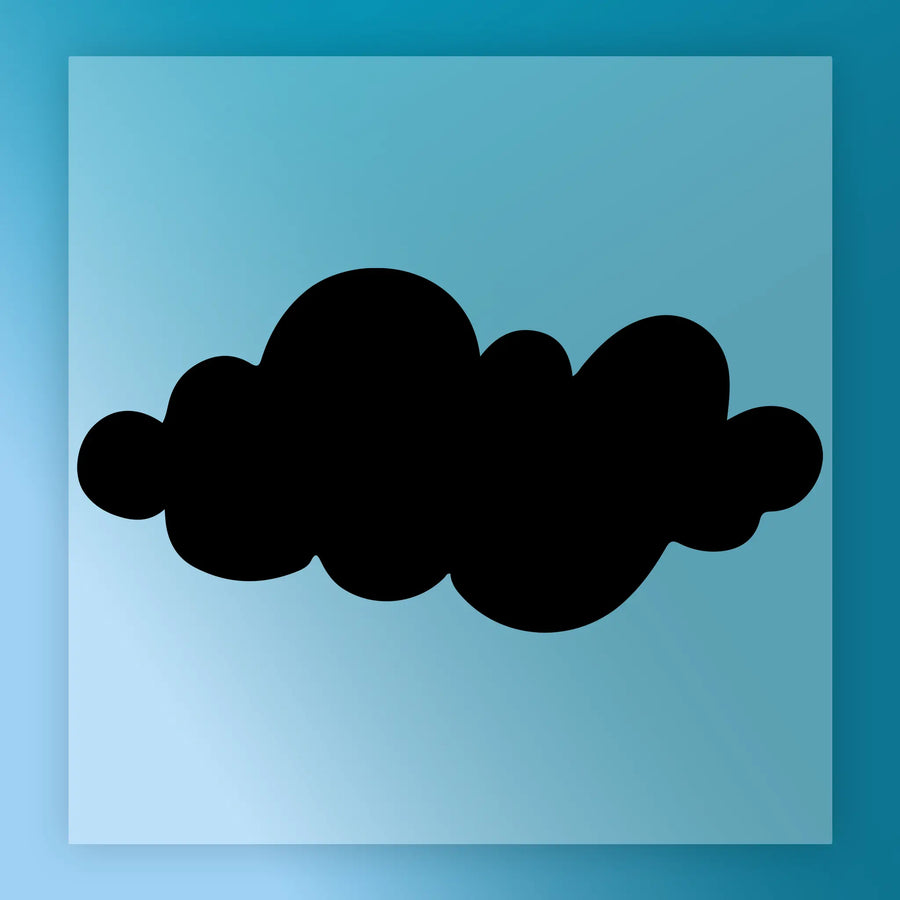 Abstract Black Cloud Design DTF Transfer - InkMerge Heat Press Design