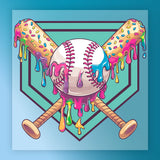 Colorful Baseball and Bats Design DTF Transfer - InkMerge Heat Press Design
