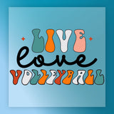 Live Love Volleyball Design DTF Transfer - InkMerge Heat Press Design