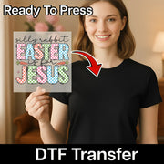 A woman is holding up a sign with the text "silly rabbit Easter is for Jesus" in front of her.