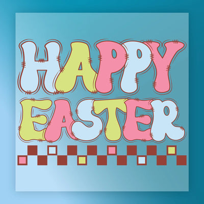 Happy Easter Pastel Design - Ready to Press - InkMerge DTF Transfer