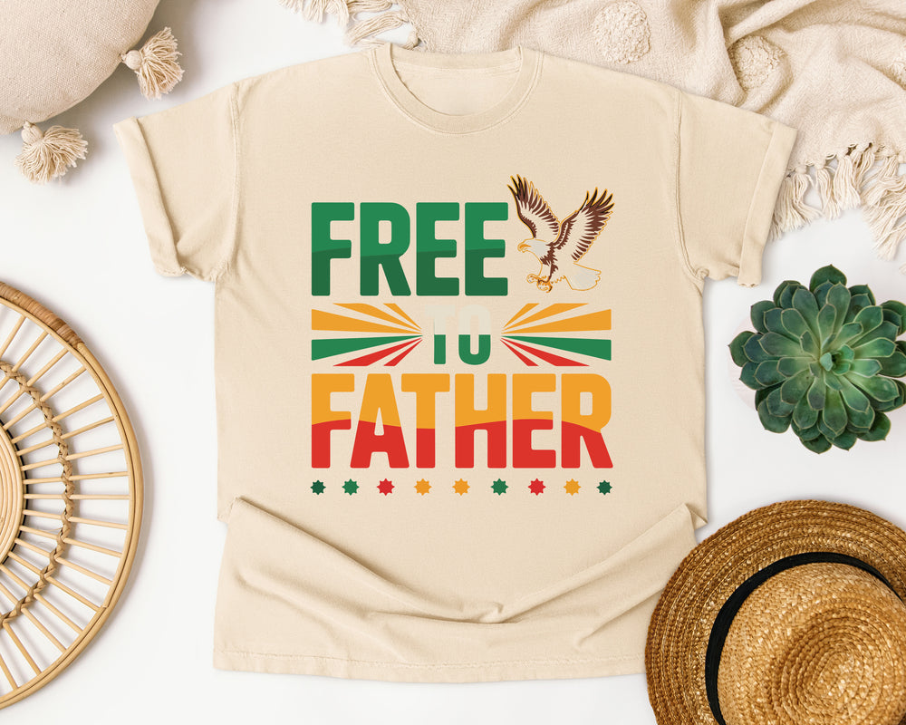 Free To Father graphic tee in Ivory Comfort Colors 1717