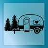 Adventure Camper Silhouette with Heart - Ready to Press - InkMerge DTF Transfer