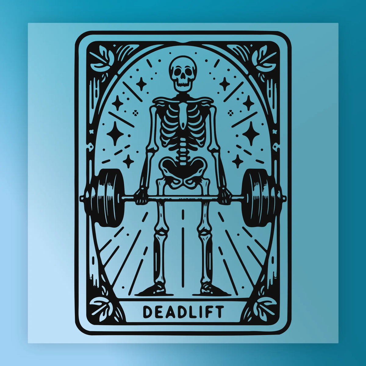 Skeleton Deadlift Humor Design