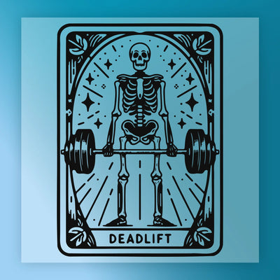 Skeleton Deadlift Humor Design - Ready to Press - InkMerge DTF Transfer