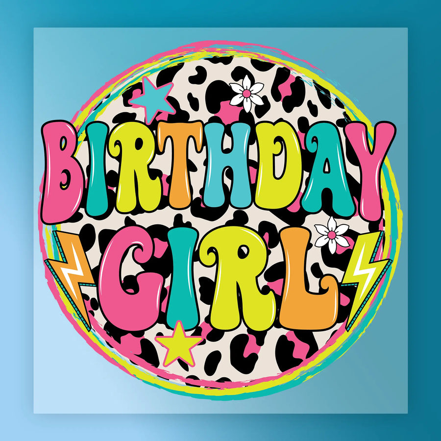 Birthday Girl Retro Design DTF Transfer - InkMerge Heat Press Design