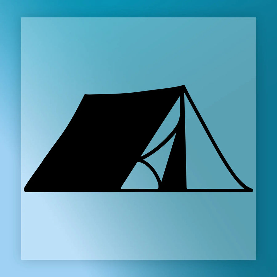 Minimalist Tent Silhouette Design DTF Transfer - InkMerge Heat Press Design