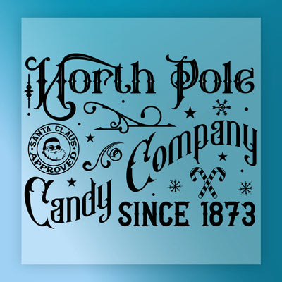 North Pole Candy Company Design - Heat Press Ready - InkMerge DTF Transfer