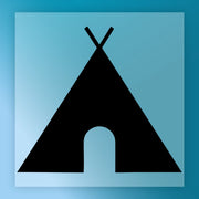 Minimalist Teepee Silhouette DTF Transfer - InkMerge Heat Press Design