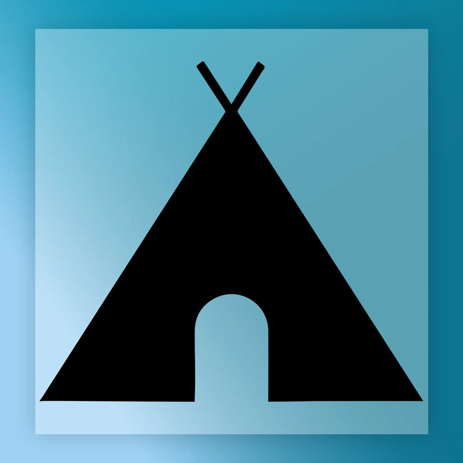 Minimalist Teepee Silhouette DTF Transfer - InkMerge Heat Press Design
