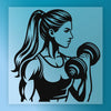 Empowered Woman Lifting Dumbbell - Ready to Press - InkMerge DTF Transfer